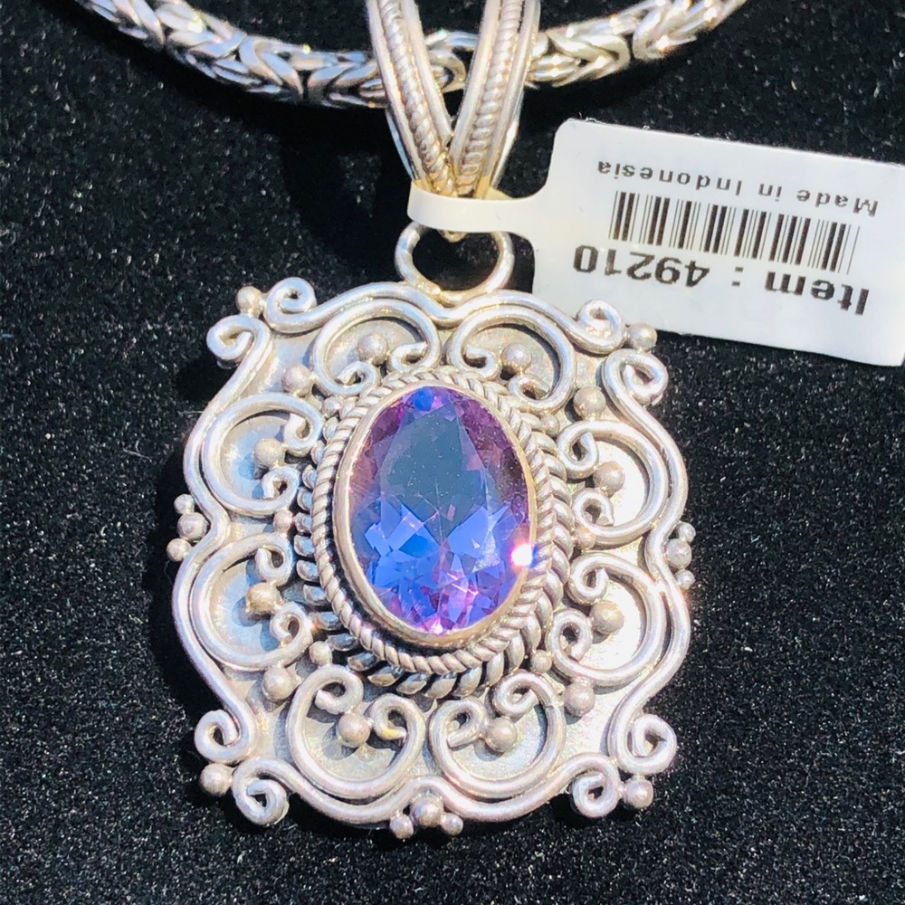 SOLD!! Amethyst Silver Necklace